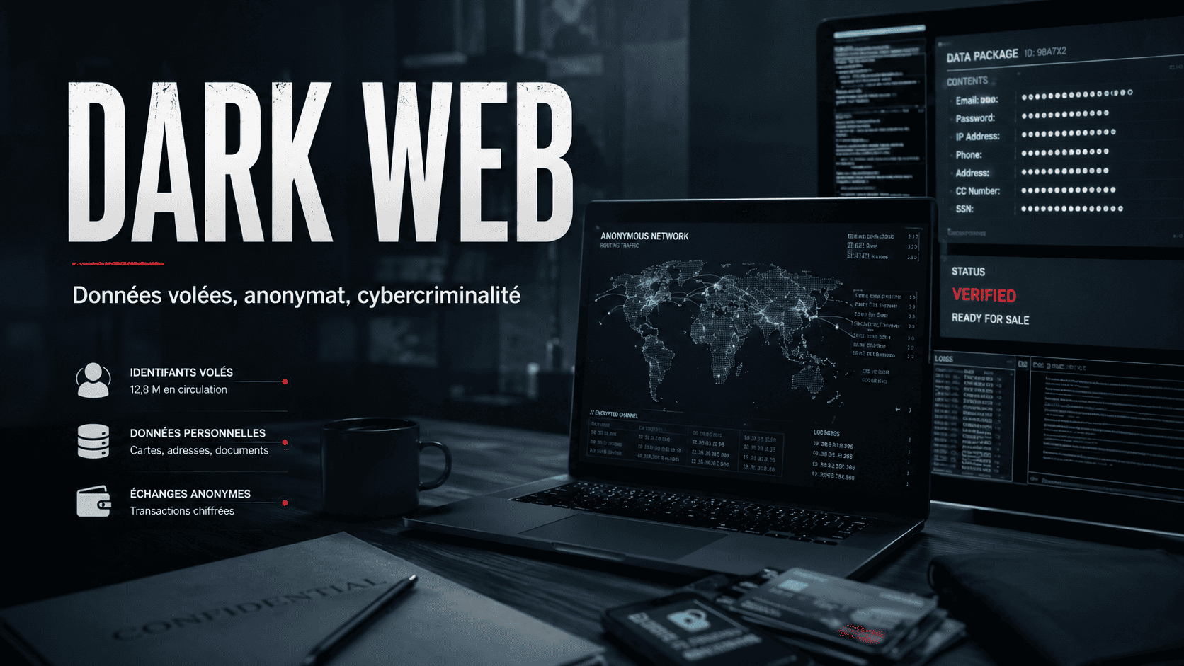 Dark web : comment les données volées circulent
